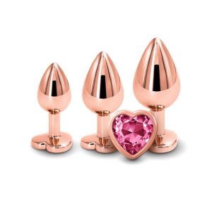 Adam & Eve Rose Gold Pink Heart Anal Training Set