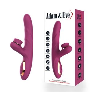 Adam & Eve Rose Gold Tappin' Thumping and Thrusting Dual Stimulating Rabbit